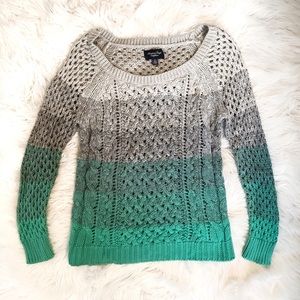 American Eagle Sage/Mint Green Ombré Sweater 🌱